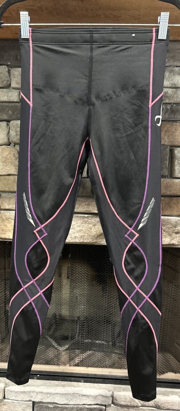Women’s CW-X Compression Tights Pants BLACK 125809A STABILYX Sz M *A2